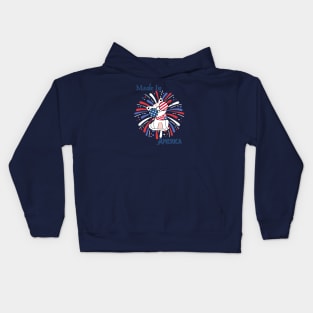 Made in America Cat Patriotic Design Kids Hoodie